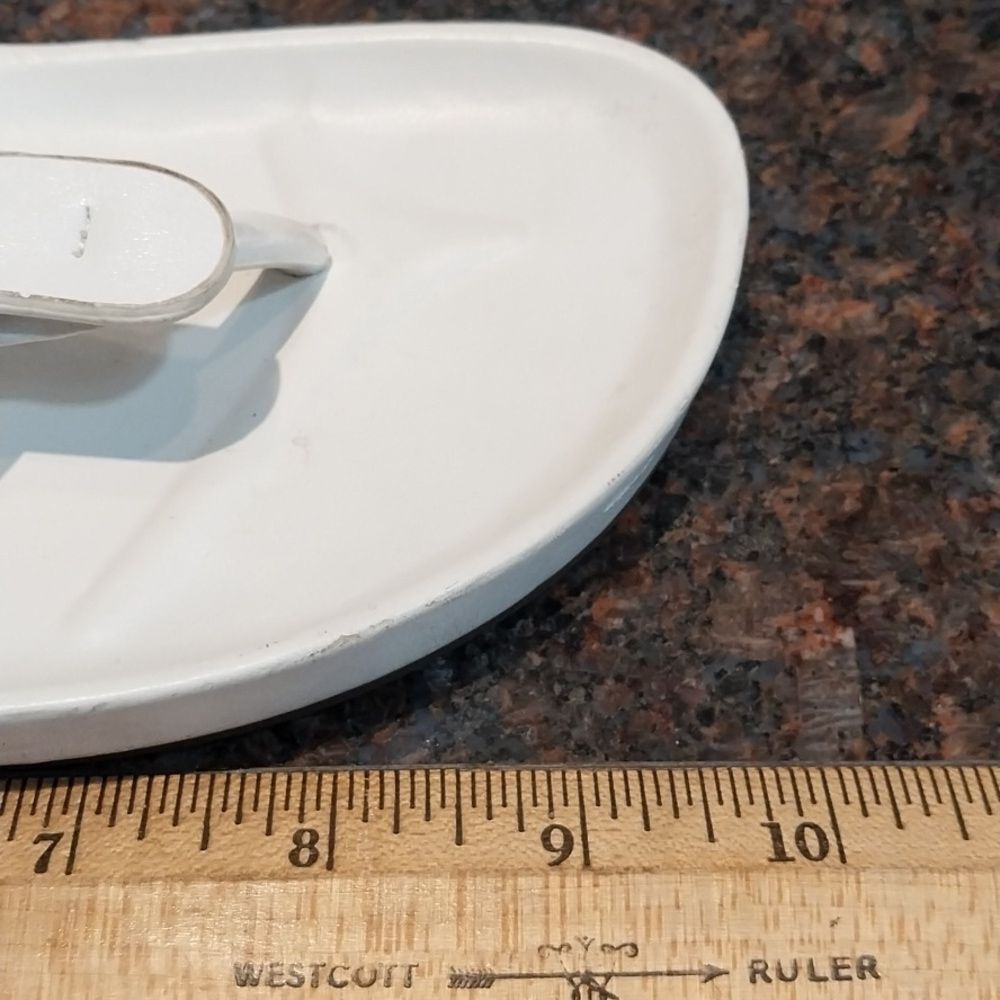 Tori Burch White  "MILLER"  Thongs...Almost NEW...NO BOX     SIZE 8.5. - Picture 3 of 8